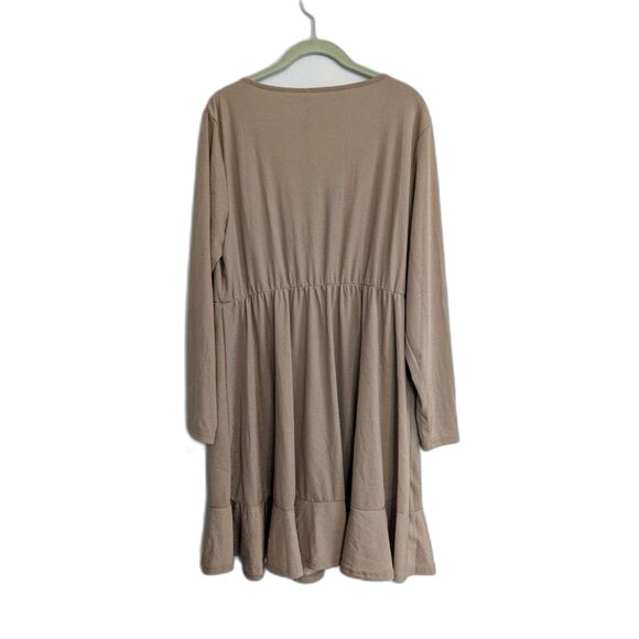 Women's IN'VOLAND Glitter Dress Size 18W Khaki - Picture 6 of 9